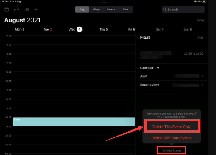 Deleting Repeating Events Within Your Calendar