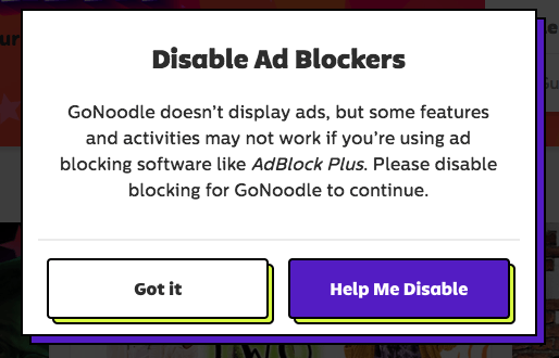 Desactiva tu bloqueador de anuncios