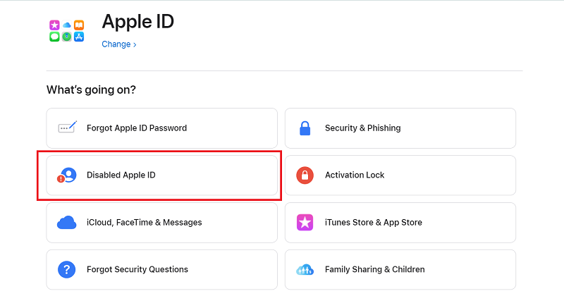 Apple 지원으로 이동하여 Apple iTunes 암호를 저장하십시오.