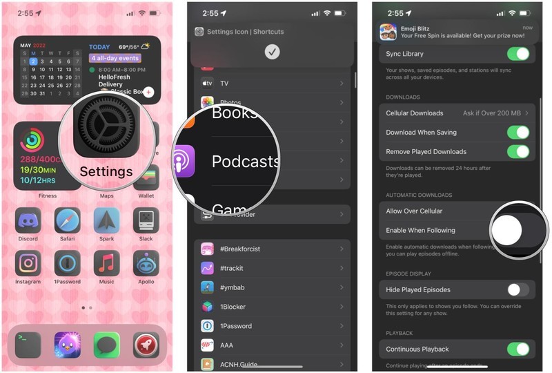 Stop Automatic Downloads in Podcasts from iPhone