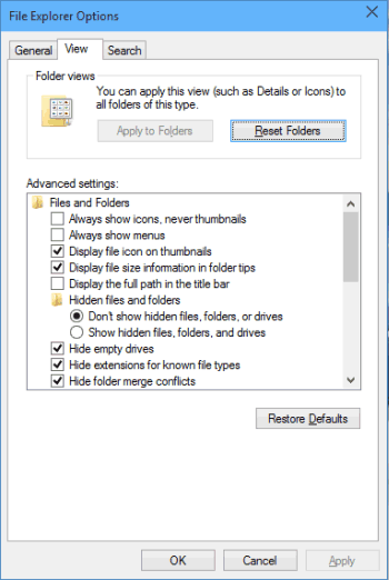 Öppna File Explorer Alternativ för att fixa SD-kortet är tomt eller har ett filsystem som inte stöds löst