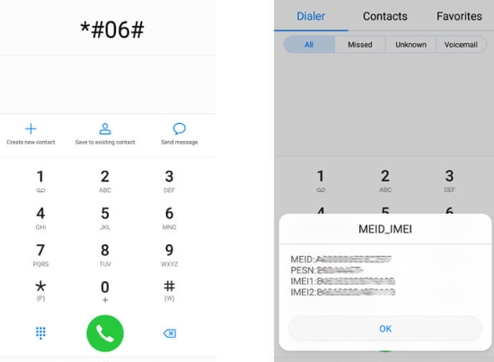 통신사 잠금 해제 Android 전화를 위한 IMEI 번호 찾기
