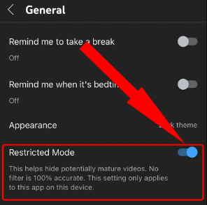 Disable Restricted Mode