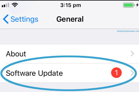 Execute uma atualização no dispositivo iOS