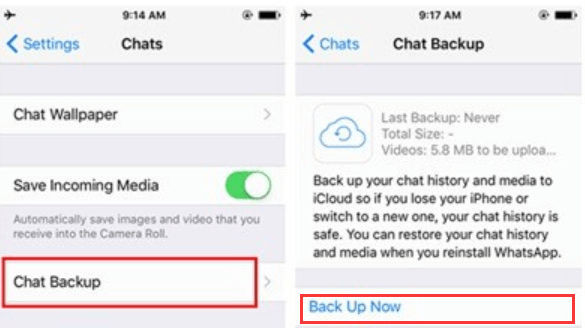 Återställ WhatsApp-data från iCloud Backup