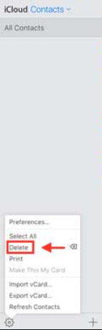 Permanently Delete All iPhone Contact through iCloud