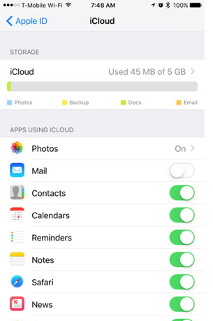 iCloud를 사용하여 iPhone에서 iPad로 사진 전송