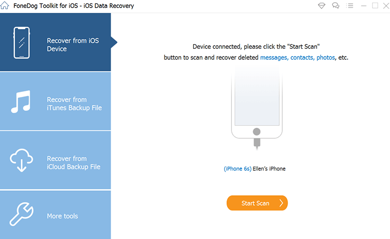 Open FoneDog iOS Data Recovery