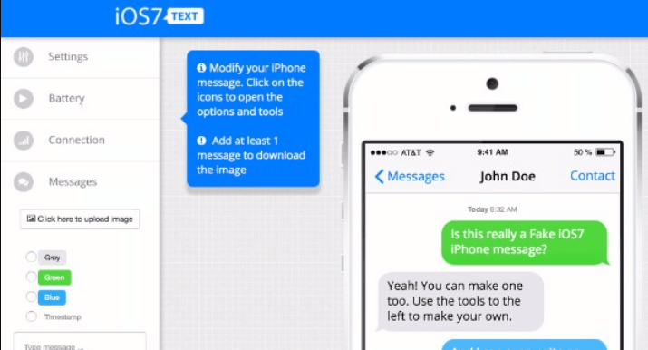 Create Fake iMessages with iOS 7 Text
