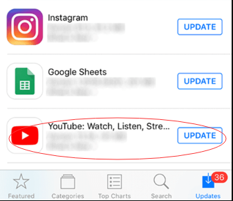 YouTube iOS 업데이트