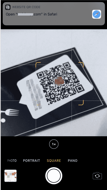 QR 코드를 읽는 iPhone / iPad 카메라