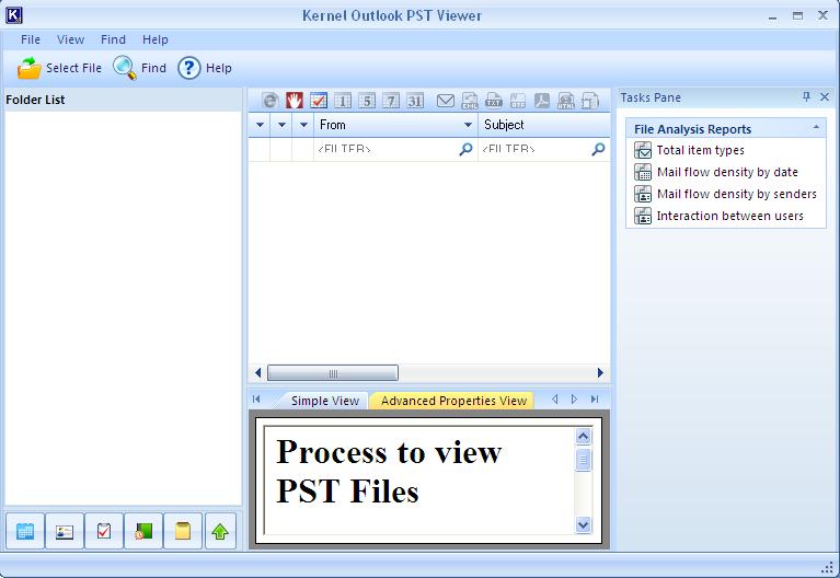 커널 Outlook PST 뷰어를 사용하여 Outlook없이 Outlook 데이터 파일 열기