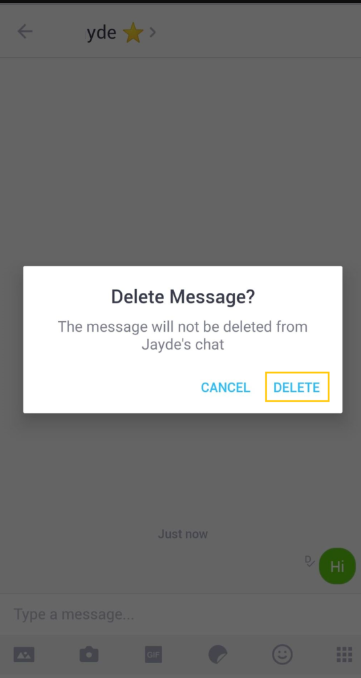 양쪽 끝에서 Kik 메시지 삭제