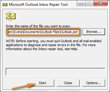 Fix Corrupted PST File By Outlook