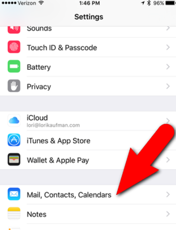 Changing the Default Account Throughout Settings and Return into iCloud