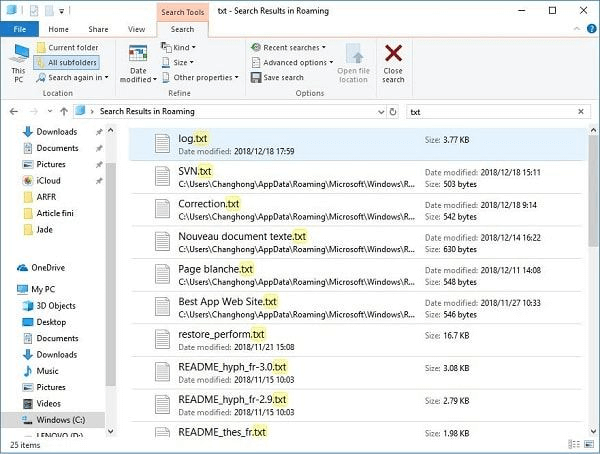Återställ anteckningsblocksfiler som inte sparats från AppData-mappen