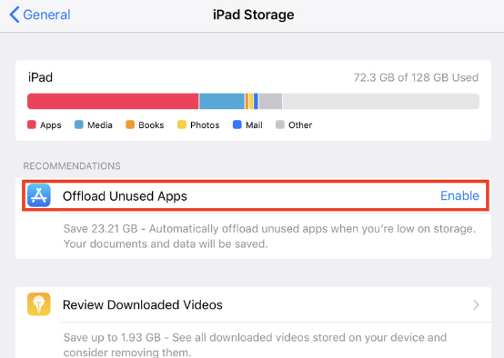 Delete or Offload Apps on iPad