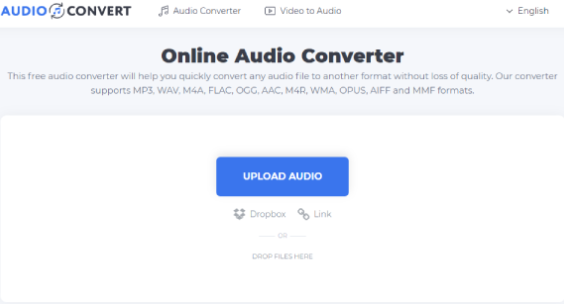 Använda Online Video Converter för att konvertera AMR till MP3 Mac