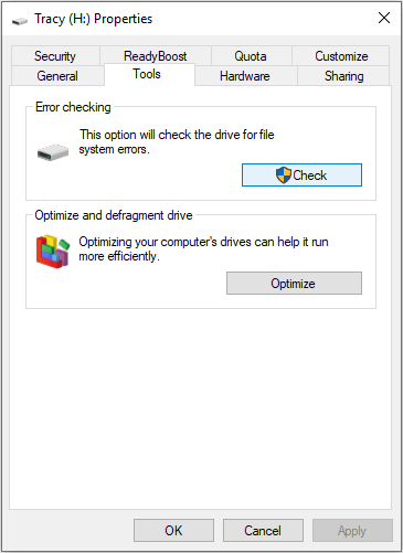 Windows PC의 내장 도구를 사용하여 RAW USB 드라이브 복구 처리