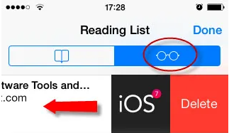 Hur man rensar objekt på Safaris läslista på iPad/iPhone