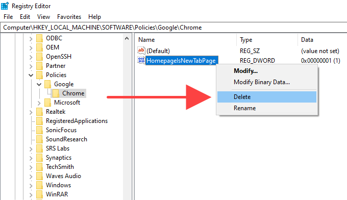 Remove All Google Chrome Folders From Registry