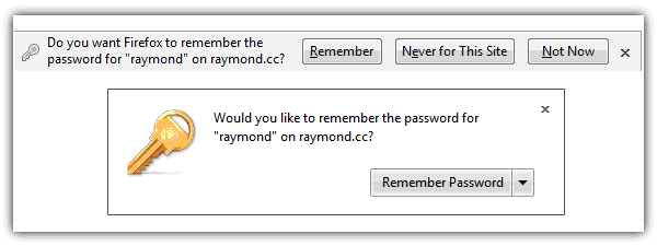 Firefox가 암호를 저장하지 않을 때 암호를 저장하는 것을 잊지 마십시오