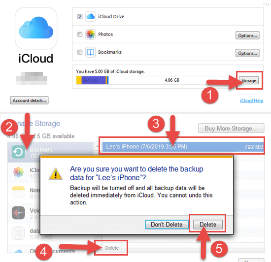 Como excluir backups do iTunes usando PCs com Windows