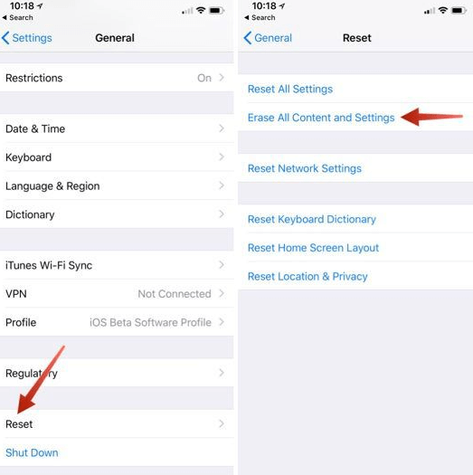 Delete iPad Data Permanently By Resetting iPhone/iPad