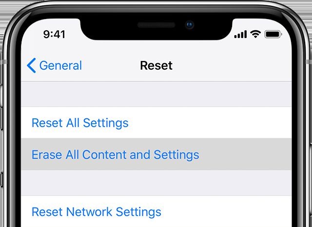Reset All Settings to Fix iPhone No Sound on Video Issue