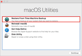 Återställ Mac från Time Machine Backup