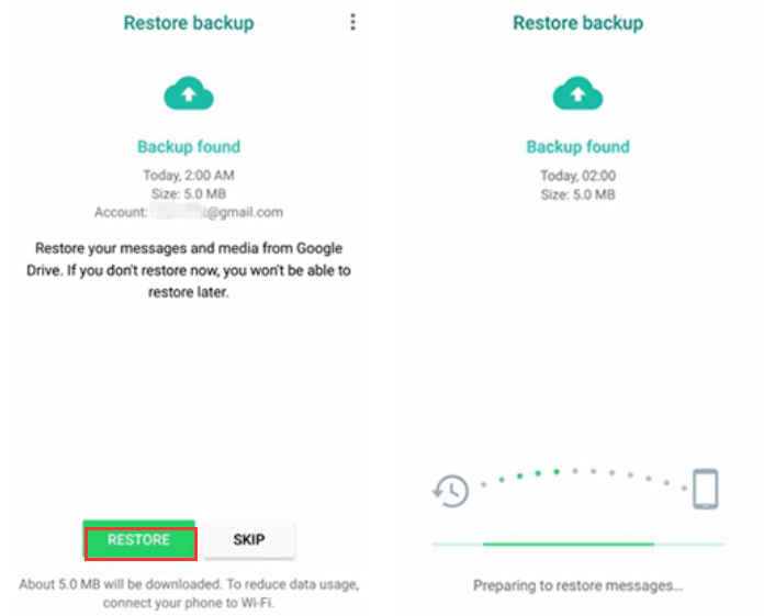 Recover WhatsApp Messages from A Dead Phone Using Google Drive