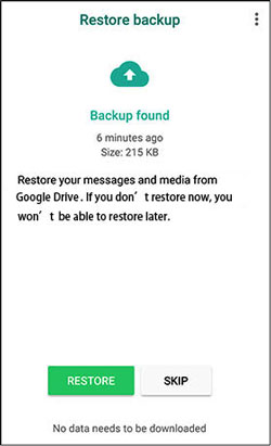 Använder Google Drive för återställning av mobildata