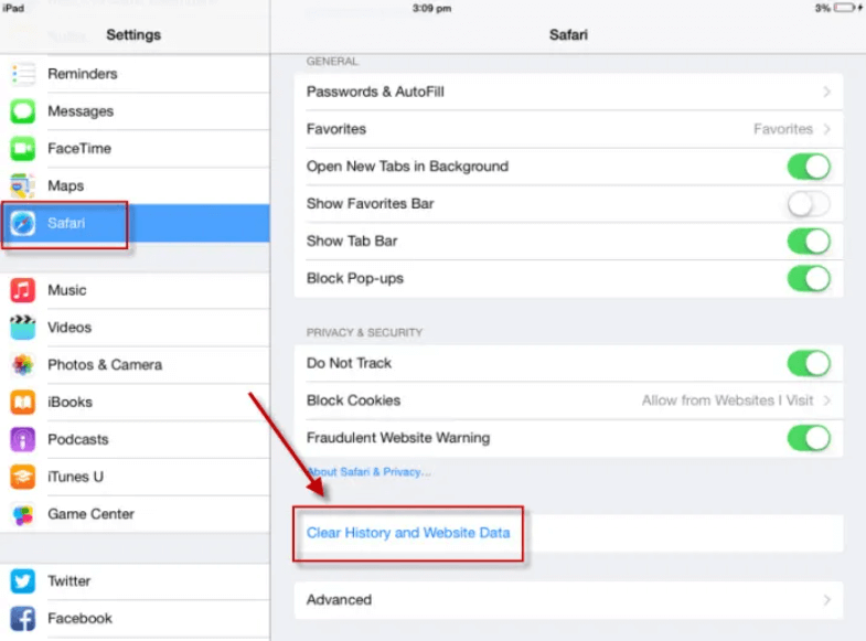 Clear Cache in Safari on Your iPad