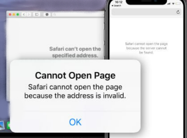 error 404 safari iphone