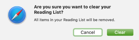 How to Clear Reading List on Mac