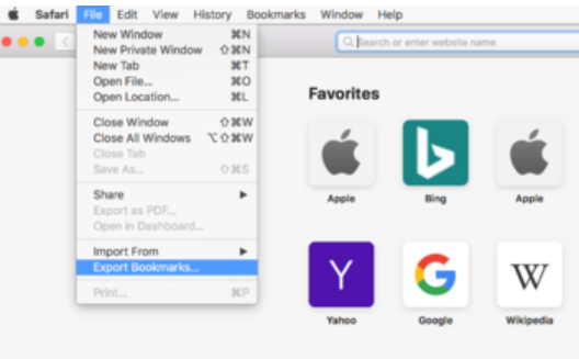 how to export all bookmarks from safari
