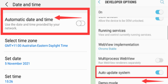 Turn Off Automatic Date And Time And Auto Update System