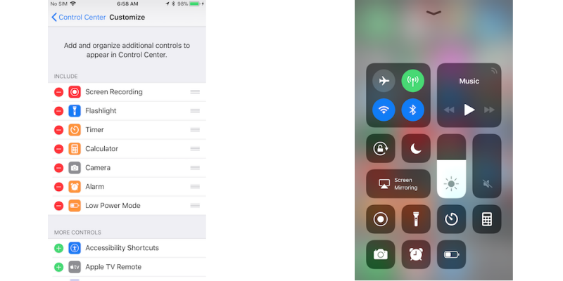내장 iPhone 스크린 레코더를 사용하여 Snapchat 비디오 저장