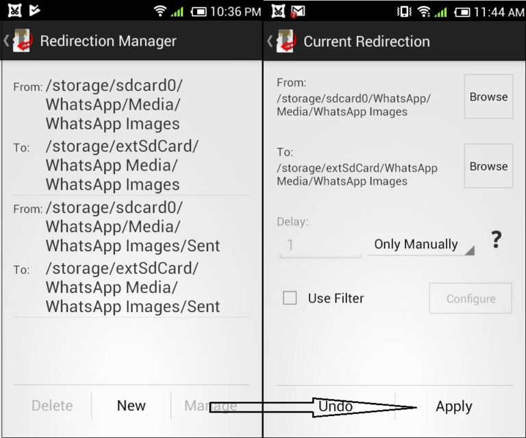 Change WhatsApp Storage Location Via Photo & File Redirect