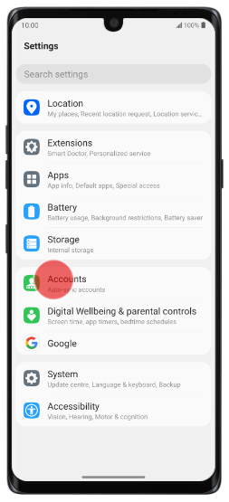 Transferir dados do LG para o iPhone usando uma conta do Google no telefone LG