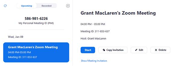 How to Start a Scheduled Zoom Meeting
