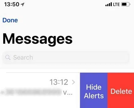 Ta bort iPhone-meddelanden - Ta bort ett samtal