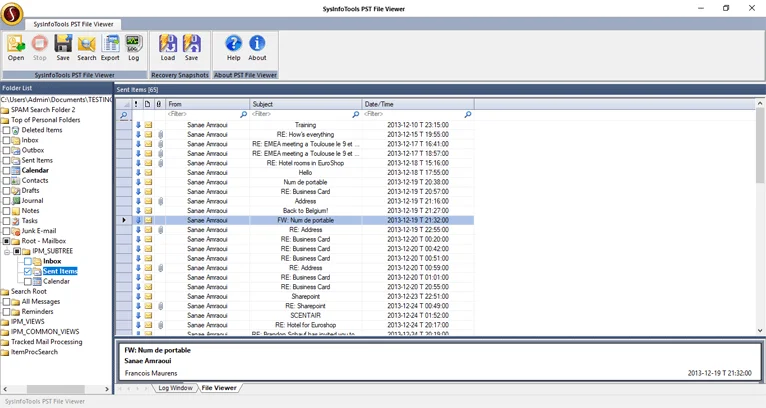 SysInfo PST 뷰어를 사용하여 Outlook없이 Outlook 데이터 파일 열기