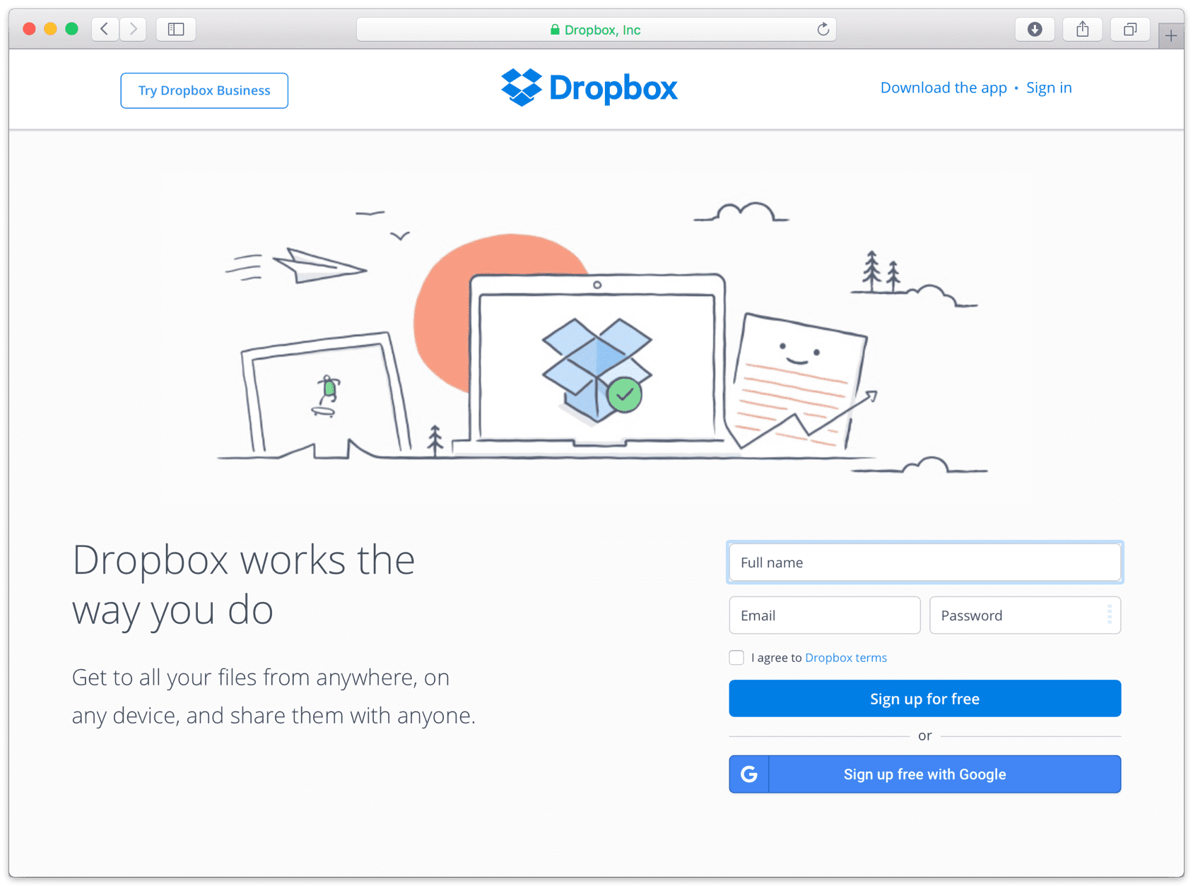 Dropbox錯誤413修復Dropbox Web