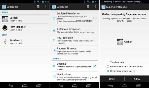 Supersu Superusuário de gerenciamento de superusuário raiz Android