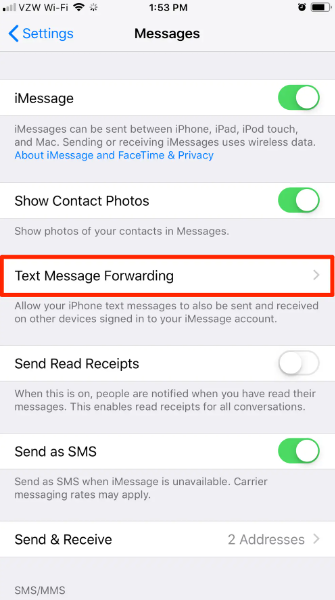 Set Up iPhone 13 to Get Text Messages on A Mac Computer