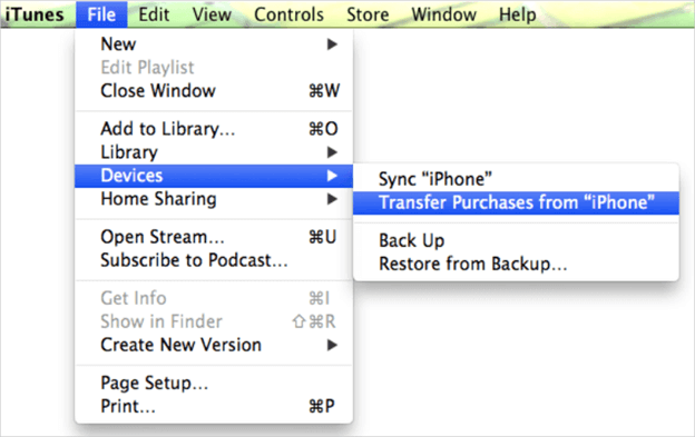 Transfer Purchases To iTunes