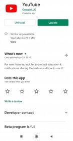 Re-install The YouTube App