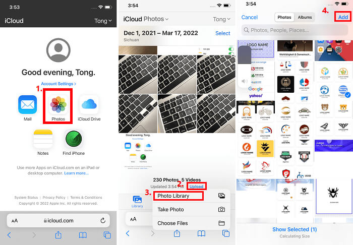 Transferir fotos do iPhoto para o iPhone usando o iCloud