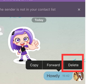 Delete Specific Viber Messages